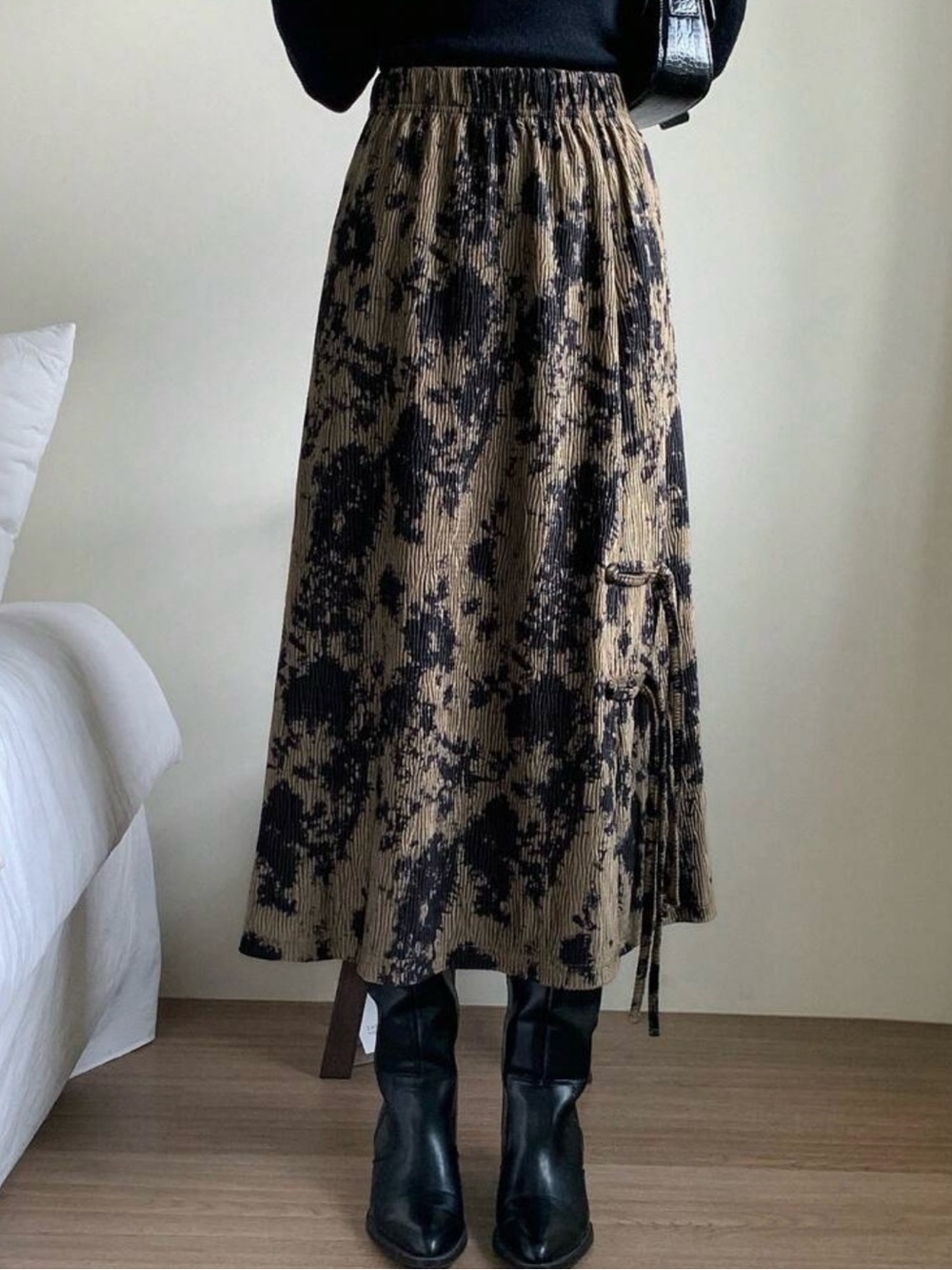 NWOT Ribbed, Split Hem, Tie Dye, Midaxi Skirt